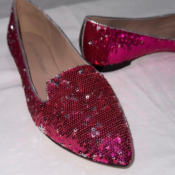 Jean-Michel Cazabat "Vanity" Fuchsia/Silver Sequins Flats - NEW IN BOX! - Picture 2 of 8